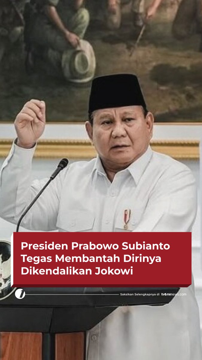 Presiden Prabowo Subianto membantah anggapan para pihak yang bilang dirinya takut dan masih dikendalikan oleh Presiden ke-7 RI Joko Widodo (Jokowi). Presiden Prabowo menepis berbagai anggapan bahwa keputusan-keputusan pemerintahannya saat ini dipengaruhi oleh Jokowi. Ia menilai tudingan tersebut tidak berdasar dan muncul karena adanya persepsi yang keliru di tengah masyarakat. “Saya bukan Prabowo takut sama Jokowi, Prabowo masih dikendalikan oleh Pak Jokowi, enggak ada itu,” ujar Presiden Prabowo. Simak berita selengkapnya di #HardNews_Politik #FlashOne #CariBeritaditvOne #PrabowoSubianto #JokoWidodo #FO04