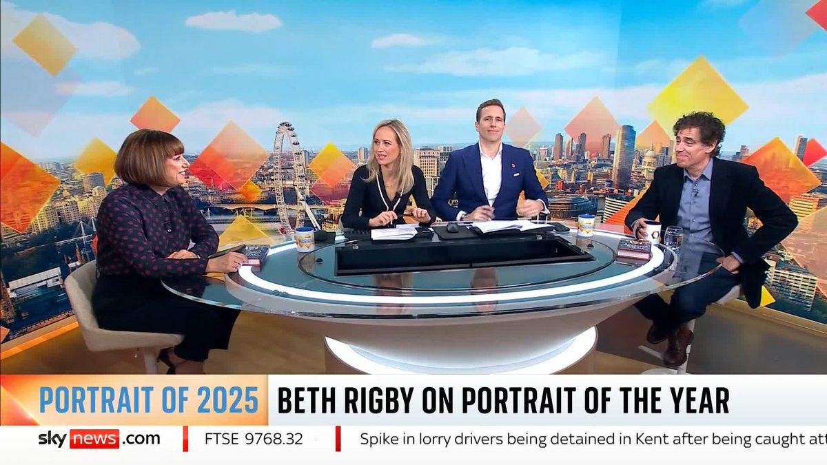 Swapping the Commons for a canvas 🎨 Sophy Ridge and Wilfred Frost are joined in the studio by Beth Rigby and Stephen Mangan as our political editor featured on Portrait Artist of the Year on Wednesday night ⬇️
