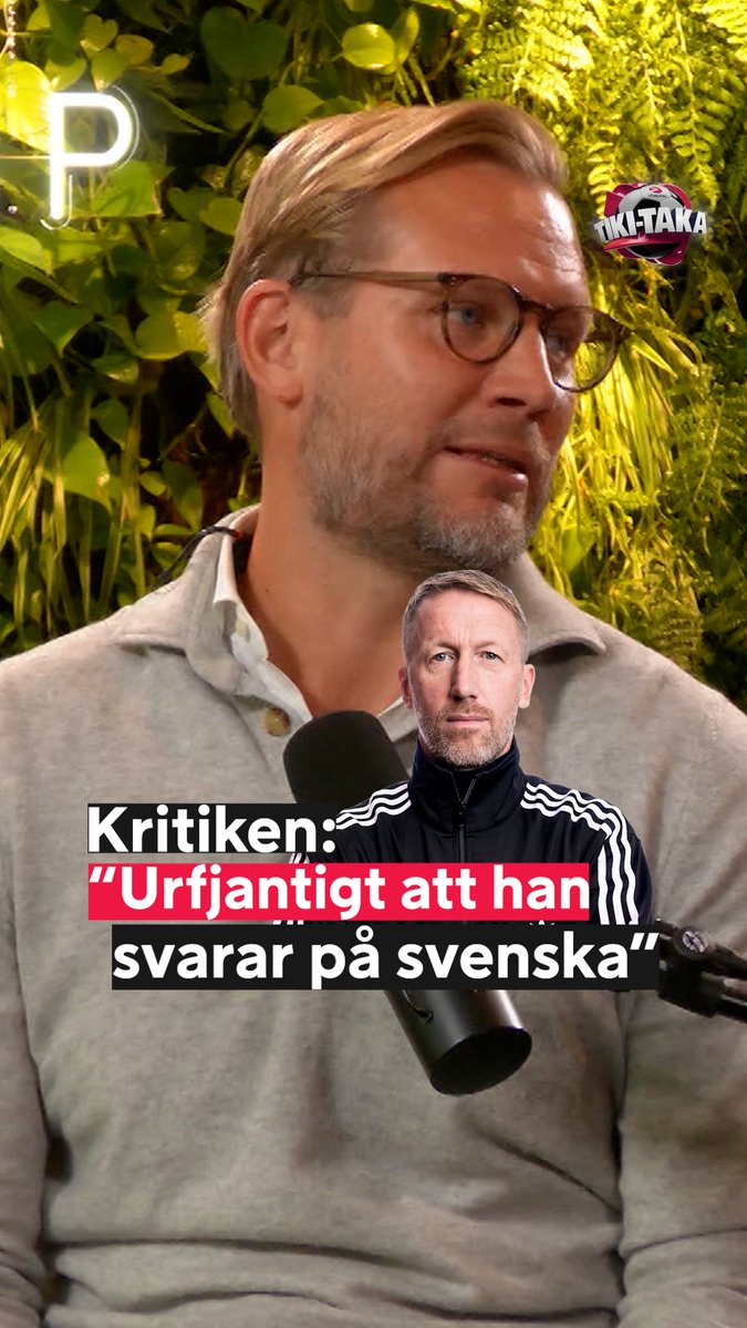 "Urfjantigt" 🙄 Martin Åslund gillar INTE att Graham Potter svarar på svenska 🇸🇪❌ Engelska eller svenska, vad tycker ni? 💬 #tikitaka