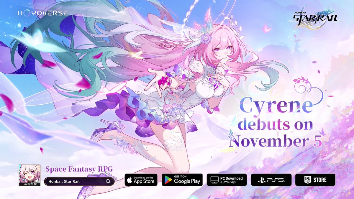 A script of havoc nears its final act A tale of ever-defiant heroes Through countless recollections, The girl learned "love" DOWNLOAD NOW: #HonkaiStarRail #Cyrene