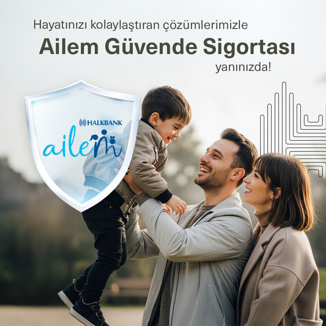 Ailem Güvende Sigortası ile beklenmedik durumlara karşı hazırlıklı olun, kendinizi ve ailenizi Halkbank Ailem güvencesiyle koruma altına alın. 💙 Detaylı bilgi için web sitemizi ziyaret edebilirsiniz.