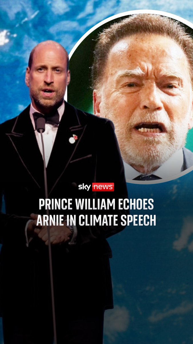 Prince William echoed Arnold Schwarzenegger in his climate speech about 'action heroes' The prince spoke on stage in Rio de Janeiro and used similar imagery to Arnold Schwarzenegger when he described the Pope as an 'action hero' during a speech just over a month earlier.