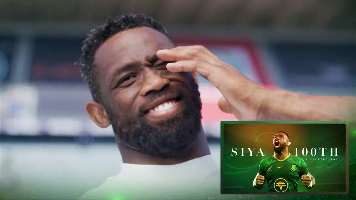 We asked fans what Siya Kolisi means to the people of South Africa 💚🥺 The Springbok captain will run out for his 100th cap on Saturday night at Stade de France 🇿🇦💯 #SSRugby | #QuilterNS
