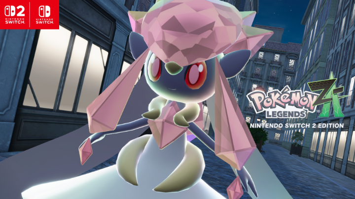 ディアンシーを仲間にしてメガシンカさせよう! 『Pokémon LEGENDS Z-A(ゼットエー)』で幻のポケモン・ディアンシーと出会えるEXサイドミッション「宝石のような輝きを」が配信開始! 詳細はゲーム内、または公式サイトのお知らせをチェックしてね。 #PokemonLegendsZA