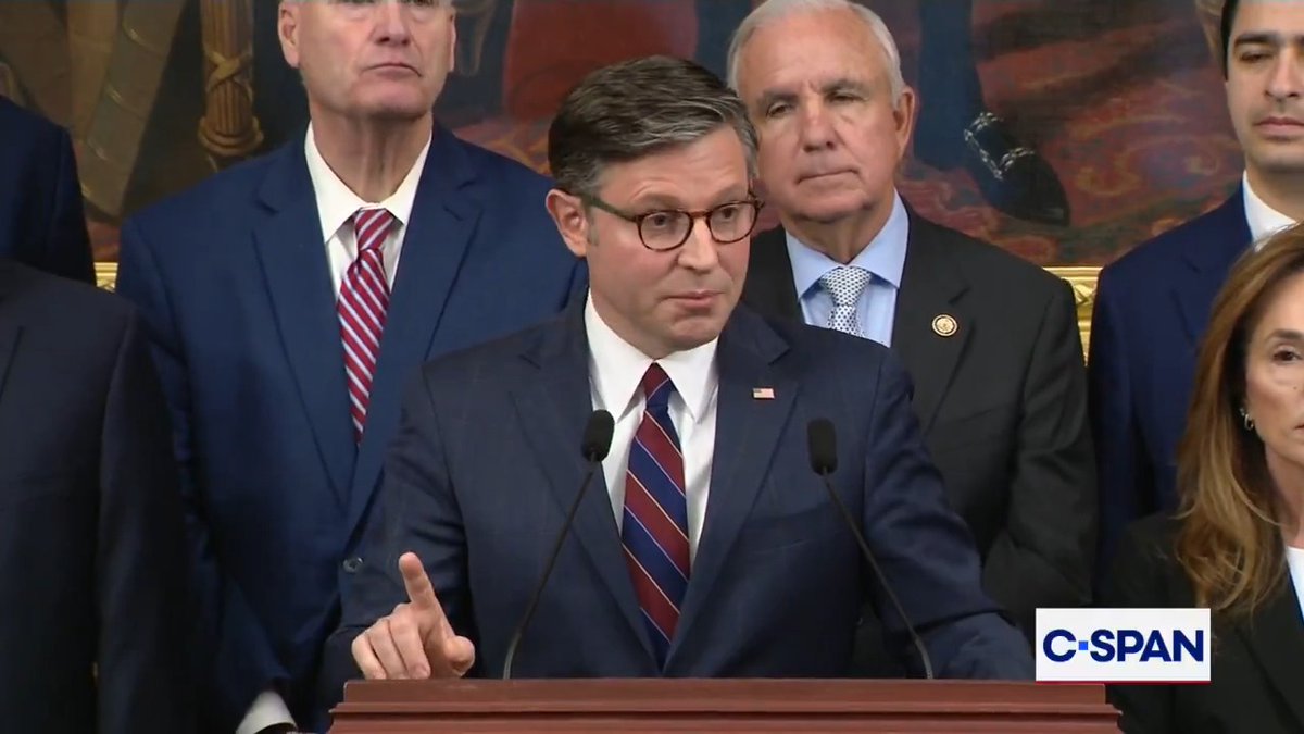 .Speaker Mike Johnson: “I don’t find myself in disagreement with Justice Gorsuch too often, but I think he’s missed the mark on this one …If I felt like the executive branch had overstepped its bounds on trade or on tariffs or something, I would have stepped in.”