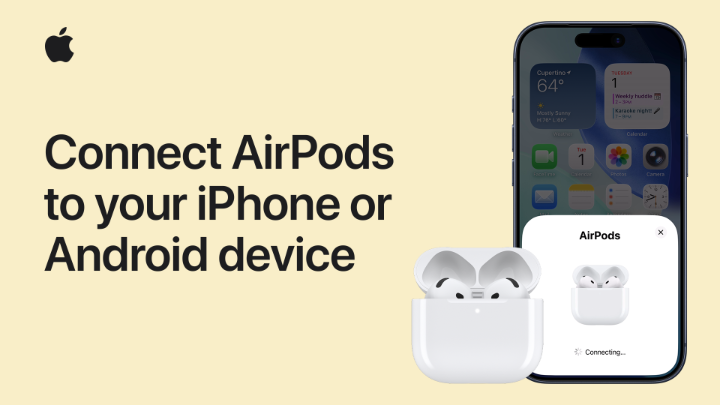 🎶 Tune in to the music 🔇 Tune out the noise Here’s how to connect your new AirPods to your iPhone or Android device.