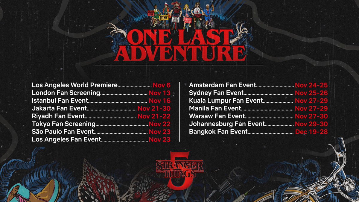 Every adventure starts with a bike ride. Join a fan event, screening, bike ride and more. Get more information at