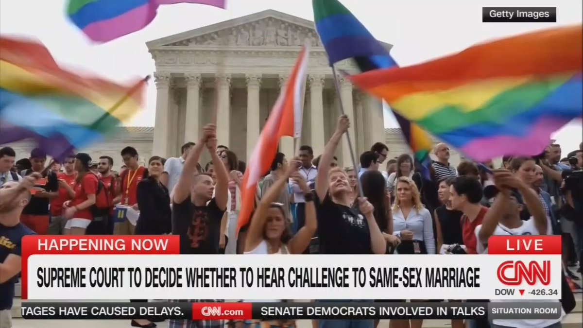 Host: Tomorrow, the Supreme Court is set to discuss whether to hear a challenge to Obergefell v. Hodges, the landmark 2015 decision that extended marriage rights to same-sex couples nationwide.