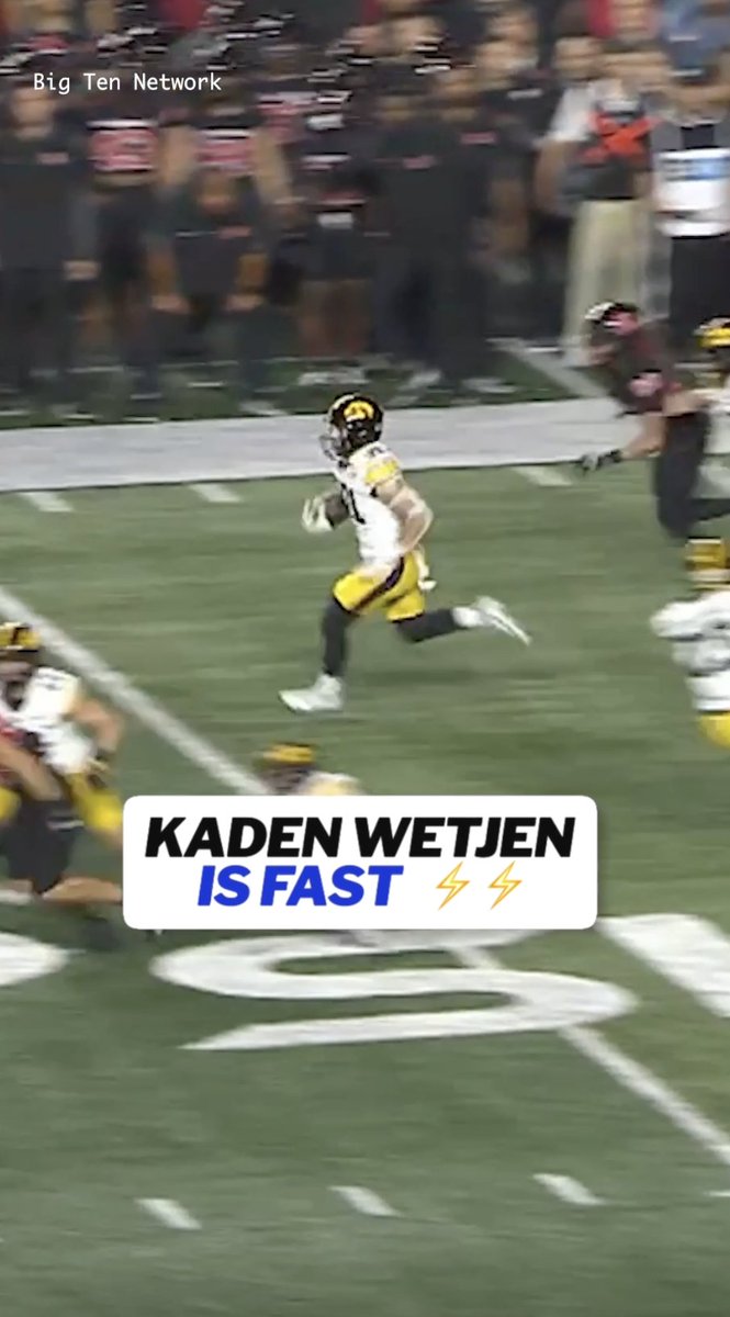.Hawkeye Football's Kaden Wetjen has some WHEELS
