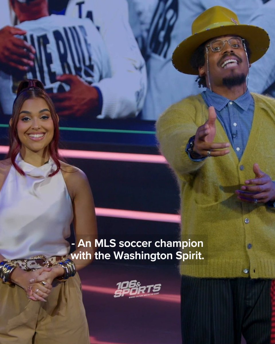 18 rings is crazy. 😳 Cam Newton &amp; @ashnicolemoss react to Earvin Magic Johnson adding ANOTHER championship to his résumé — this time as part owner of the Dodgers. Watch the full convo on #106AndSports, now streaming on BET+.