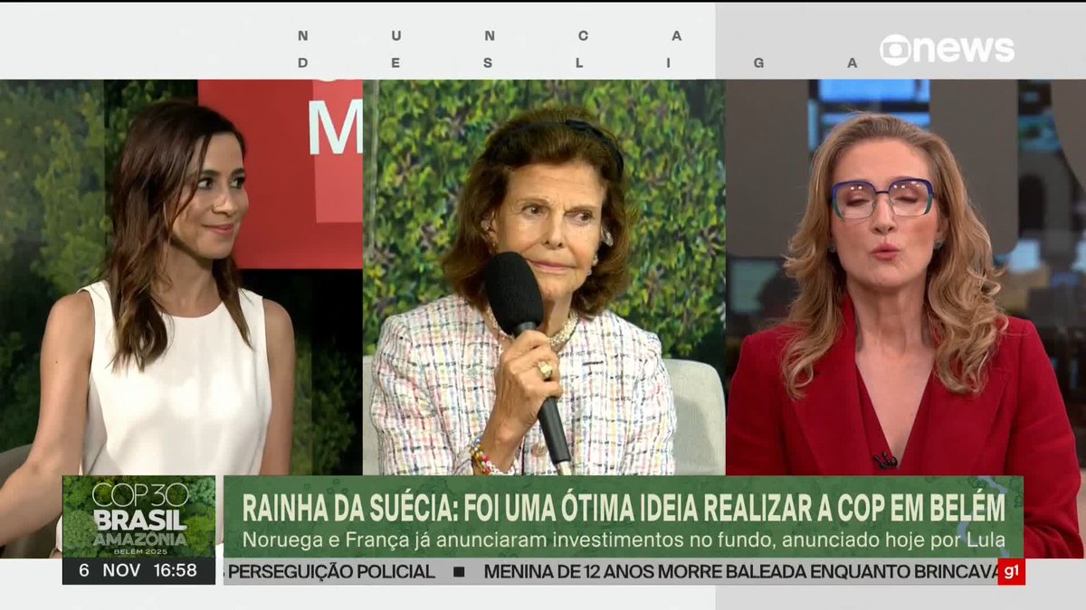 Rainha da Suécia reconhece importância da COP30 e diz que é preciso encontrar solução imediata para questões ambientais. "O mundo está muito triste agora. A situação é séria", concluiu. ➡ Assista à #GloboNews ao vivo: #GloboNewsMais