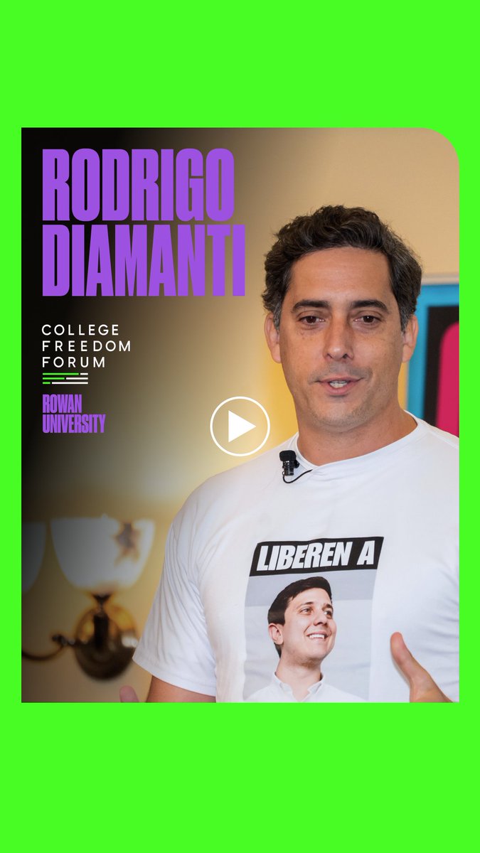 In his keynote at the 2025 College Freedom Forum, Rodrigo Diamanti traced Venezuela’s fall from democracy to dictatorship and his path from nonviolent activist to political prisoner. Through his SOS Venezuela movement, he proved how international advocacy can save lives. Now in exile, Rodrigo continues his mission to support political prisoners and restore democratic hope in Venezuela. Hear his powerful story of resilience here: