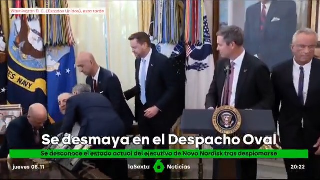 Aquí la escena en vídeo. Era el empresario del medicamento para la obesidad que el gobierno de Trump anunció la reducción de su precio.