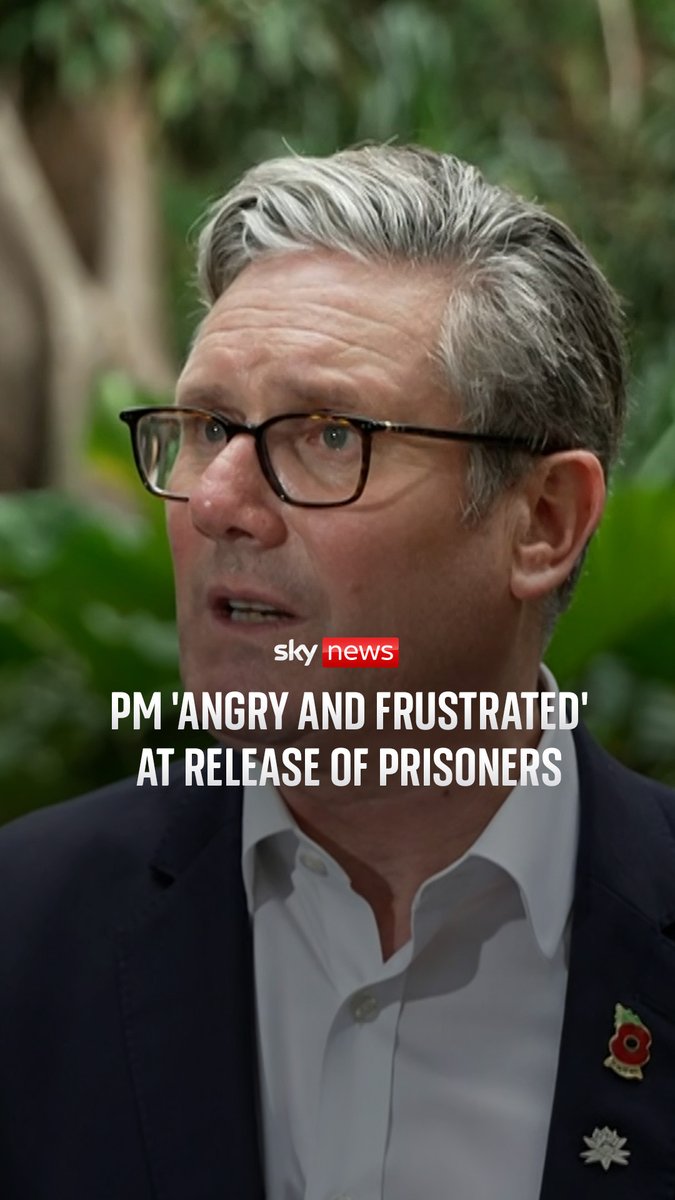 Prime Minister Sir Keir Starmer says he's 'angry and frustrated' at the 'intolerable' mistaken release of prisoners. The prime minister is attending climate change talks at COP30 in Brazil. More 🔗