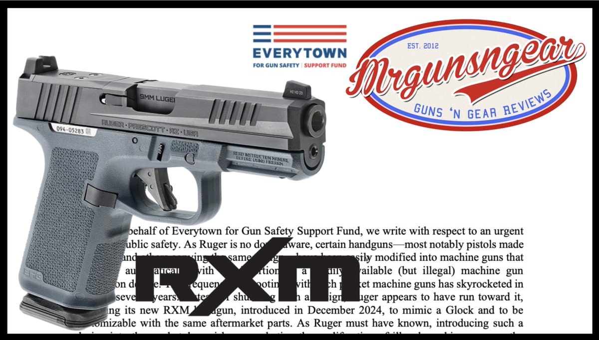 First the leftist declared lawfare against Glock and now they're coming for Ruger. They won't stop with them unless someone makes them stop though and we all know that 🤨 #Everytown #ruger #glock #DOJ #CivilRights