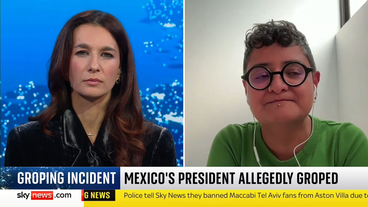 After Mexican President Claudia Sheinbaum was groped by a man in the street, Lulú Barrera, who runs a women's organisation in Mexico City, tells Yalda Hakim that what happened to the president is a 'reality that many Mexican women face'. 📱 📺 Sky 501