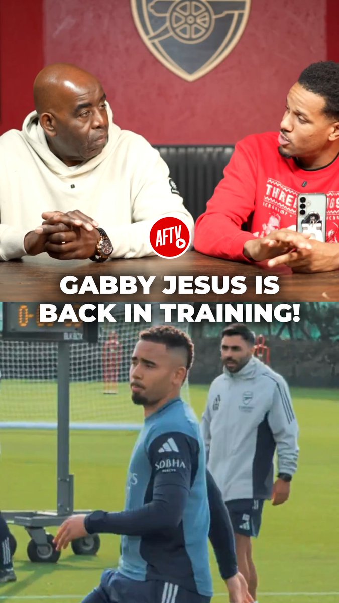 Gabriel Jesus in 𝐁𝐀𝐂𝐊 𝐈𝐍 𝐓𝐑𝐀𝐈𝐍𝐈𝐍𝐆! 💪🔥 #AFTVBreakingNews