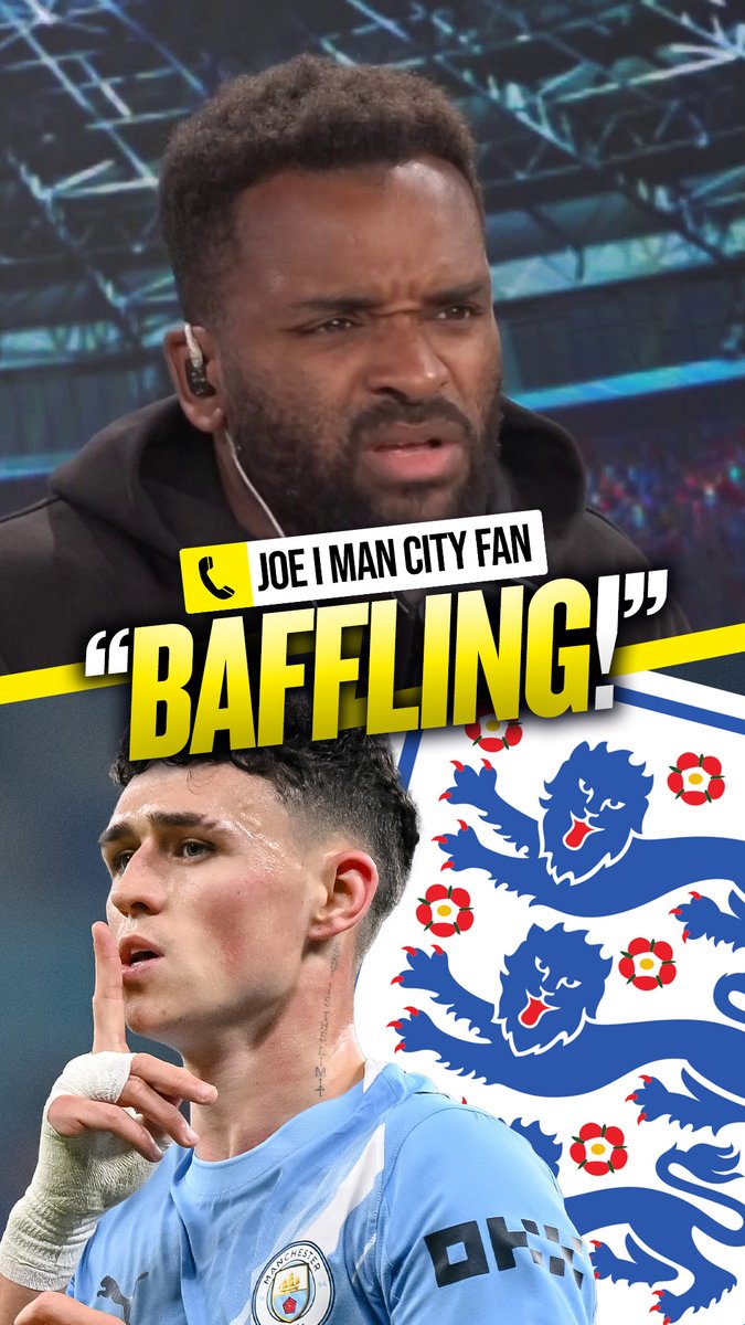 🤦♂️ "It's baffling this is even a conversation!" 🏆 "Two years ago he was player of the year!" Joe the Man City fan was baffled by Darren Bent's claim that Phil Foden doesn't have a guaranteed place in the England team