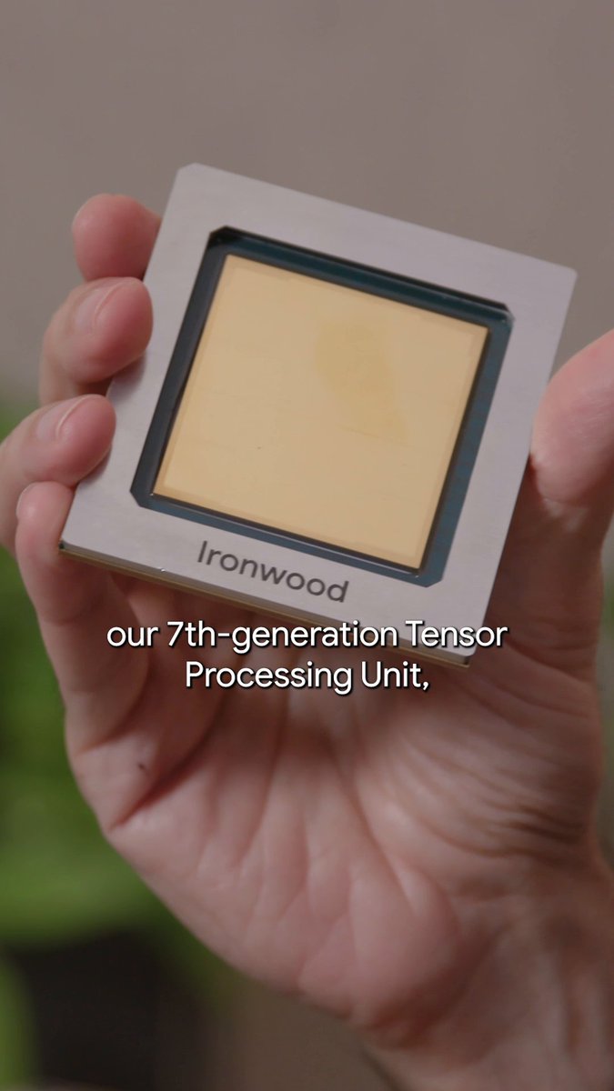 Hi from one of our TPU labs. Learn how we're powering the age of inference with Ironwood TPUs →