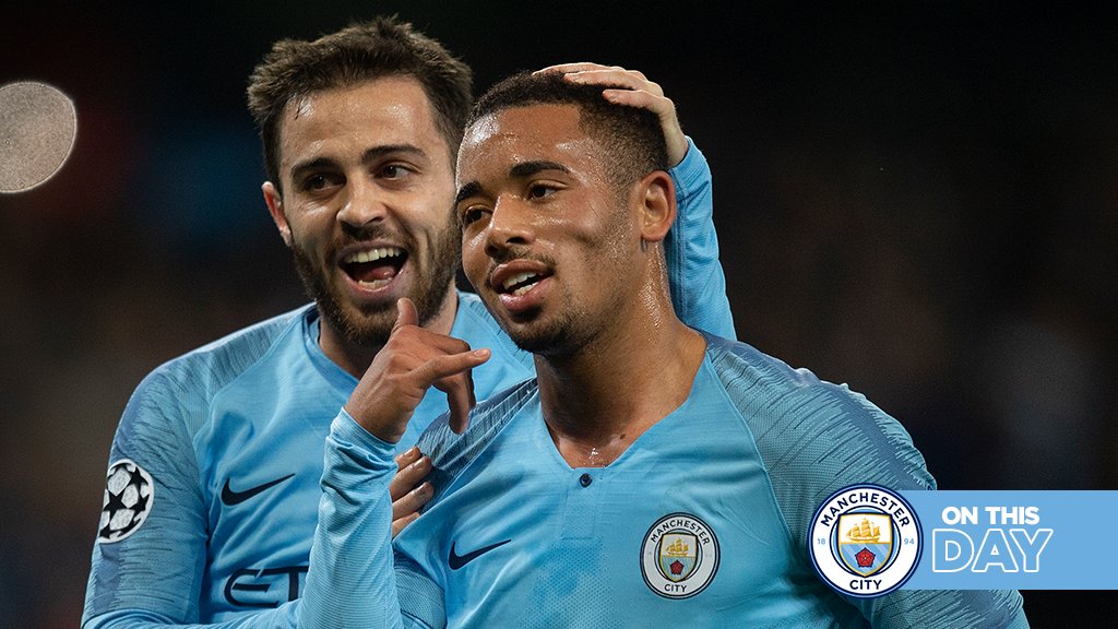 #OnThisDay: #ManCity 6-0 Shakhtar Donetsk [2018] ⚽️ [13'] David David Silva ⚽️ [24' P, 72' P, 90+2'] Gabriel Jesus ⚽️ [48'] Raheem Raheem Sterling ⚽️ [84'] Riyad Riyad Mahrez
