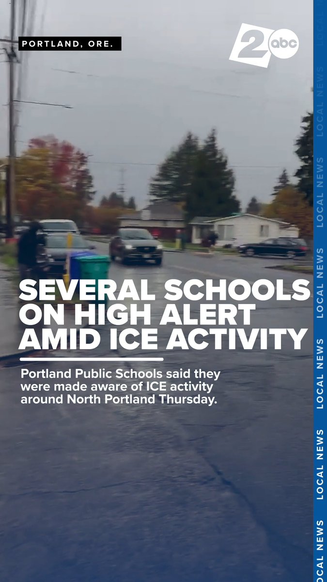 Parents and guardians stood watch along the edges of the Cesar Chavez School campus, ensuring students got home safe after reports of ICE activity in the area.