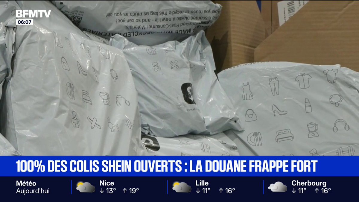 La totalité des colis Shein ouverts à l'aéroport Roissy-Charles de Gaulle
