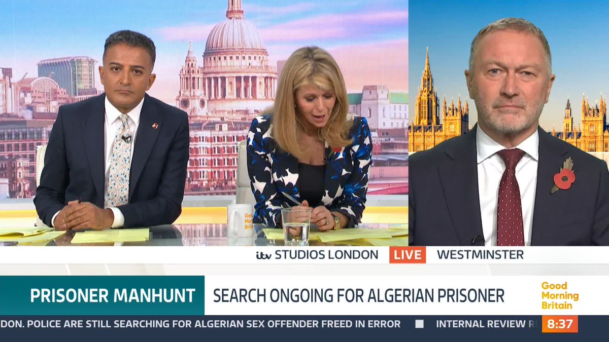 'Once it's digitised...you know where they are, you know what their category is,' says Housing Secretary Steve Reed. Kate Garraway questions him as a manhunt is underway for a migrant sex offender released by mistake from HMP Wandsworth earlier this week.