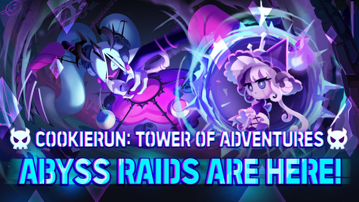 The veil has lifted, revealing Melanchream Cookie and the new Abyss Raids! New challenges await in the deep dark Abyss. Keep an eye on the official YouTube channel on November 10 for more details! #CookieRun #TowerOfAdventures #Update #AbyssRaids