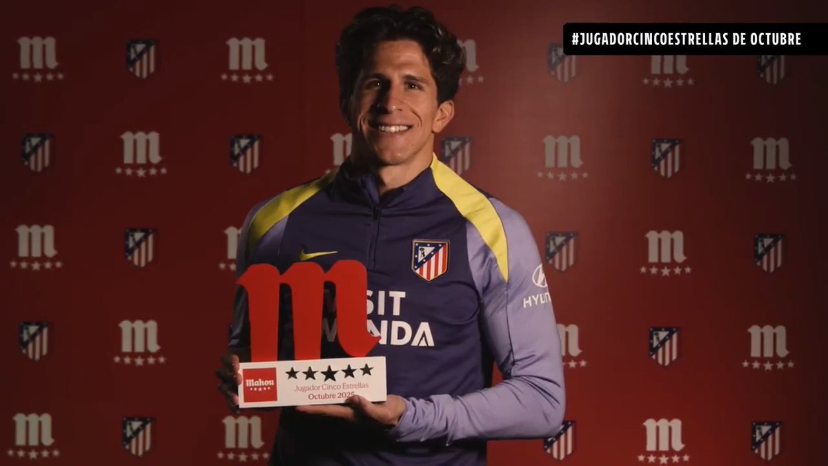 🇦🇷 Giuliano, #JugadorCincoEstrellas del mes de octubre en Fútbol Mahou. ❝Es un momento muy feliz el que estoy pasando, pero me centro en el día a día y en seguir mejorando❞.