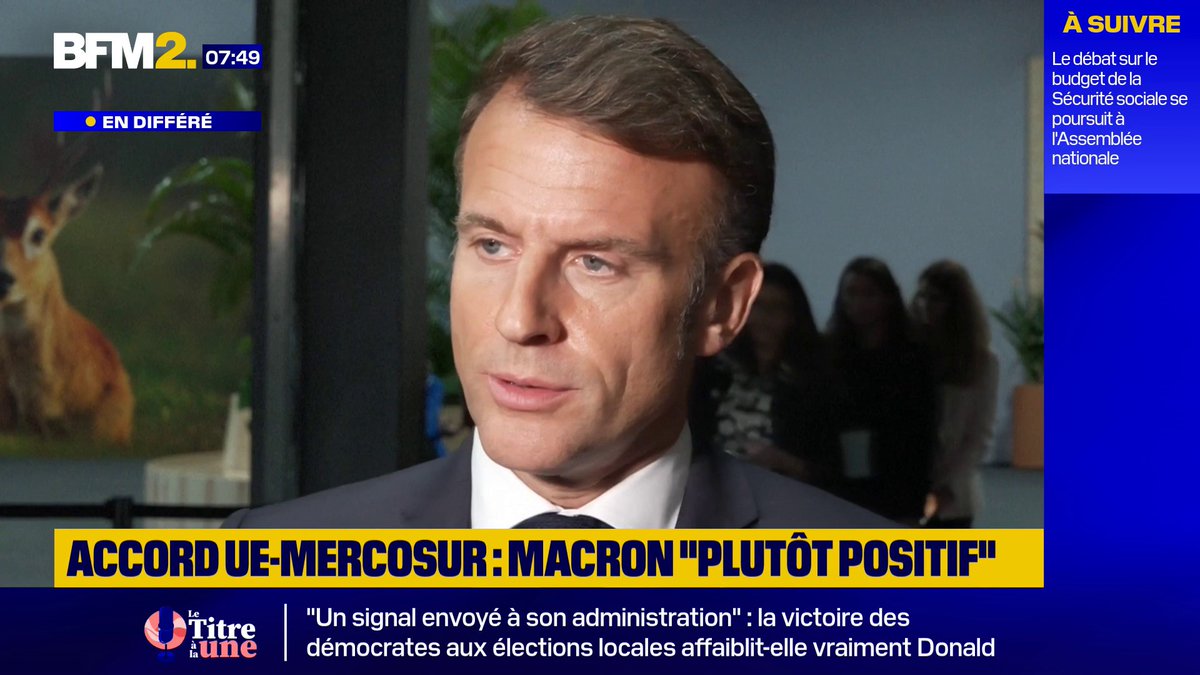 Emmanuel Macron appelle le président syrien Ahmed al-Charaa à "rejoindre la coalition internationale de lutte contre Daech" #BFM2