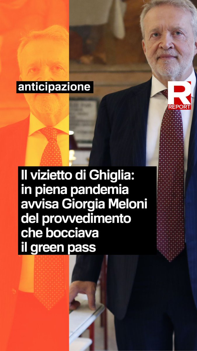 Per il Garante della privacy il Green Pass avrebbe violato alcuni aspetti legati alla privacy e invia un provvedimento al governo Draghi. Dai documenti esclusivi di #Report emergerebbe che Ghiglia avrebbe informato del provvedimento Giorgia Meloni. Domenica dalle 20.30 su #Rai3