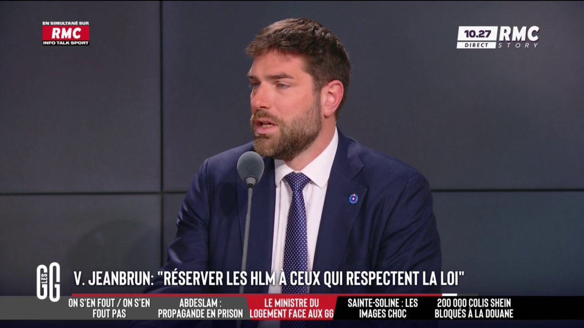 🔴🇫🇷 ALERTE INFO | Vincent Jeanbrun révèle qu'il n'existe pas de loi pour mettre dehors un narcotrafiquant d'un logement social. Qu'il peut même recandidater. Bienvenue chez les fous et on paye.