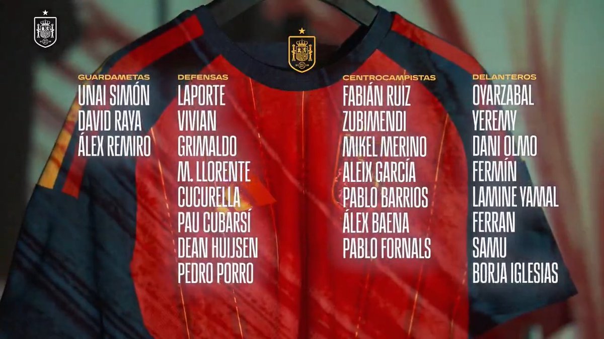 Vestimos la ilusión de rojo. De rojo pasión, de rojo España. Damos un paseo por las camisetas adidas_ES de nuestros últimos mundiales hasta la que deseamos vestir, de nuevo, en 2026. Esta es la lista de Luis de la Fuente. #VamosEspaña | #CopaMundialFIFA