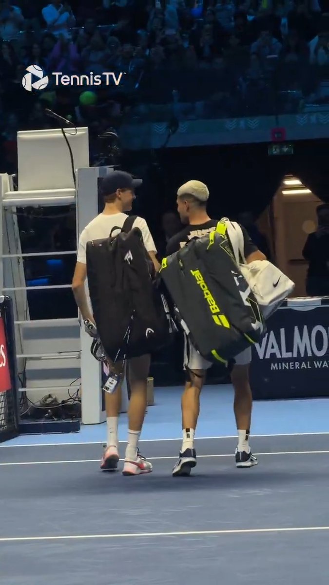 On this crazy tennis journey together 💙 Jannik Sinner Carlos Alcaraz #NittoATPFinals
