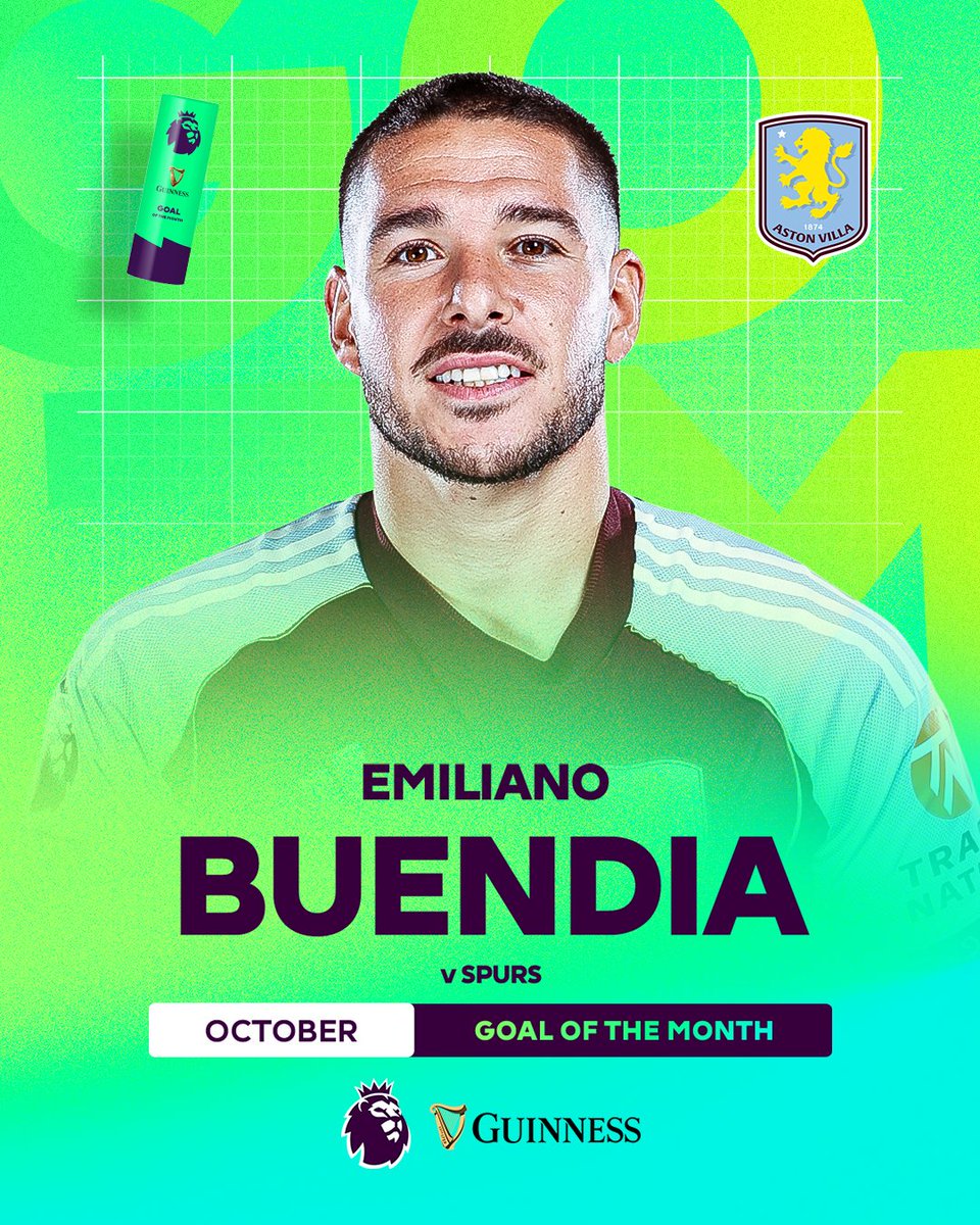 Teamwork at its very best 🤝 Emiliano Buendia's winner for Aston Villa against Spurs is October's Guinness Goal of the Month 🎯