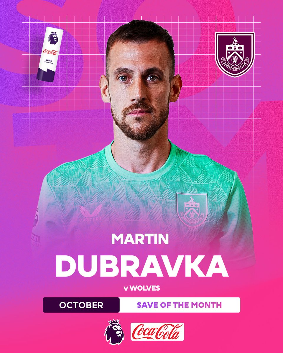 Incredible reflexes 😮 Burnley FC's Martin Dubravka wins October's Coca-Cola Save of the Month 🧤