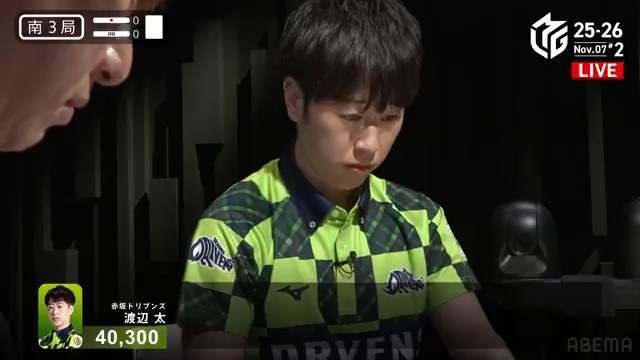 #Mリーグ 2025-26試合ダイジェスト📹 南3局、渡辺太選手 の跳満ツモ! トップ目堂岐選手を追う2着目の太選手 七対子に狙いを定め、赤2のドラ🀆単騎聴牌に! 堂岐選手も七対子で聴牌するも 太選手が跳満ツモ! 3000・6000でトップ目に浮上してオーラスへ! 👇動画タップで今すぐ無料視聴