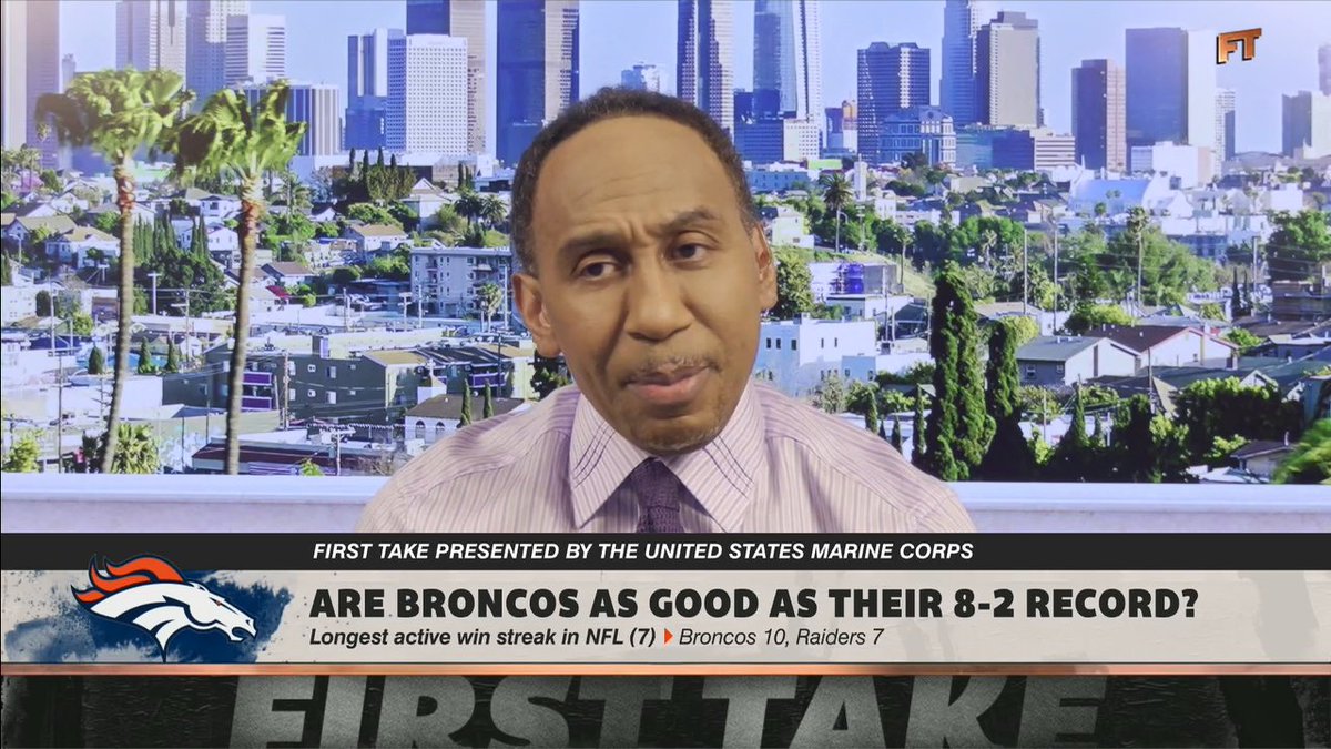 .Stephen A Smith doesn't believe the Broncos are as good as their 8-2 record 👀