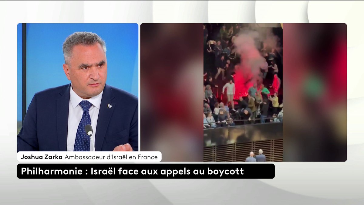 🔴 Heurts à la Philharmonie : "Les Français en ont assez de cette instrumentalisation artificielle à des fins politique et cyniques (...) J'ai ressenti la même colère", affirme Joshua Zarka, ambassadeur d'Israël en France. #canal16 #ToutEstPolitique