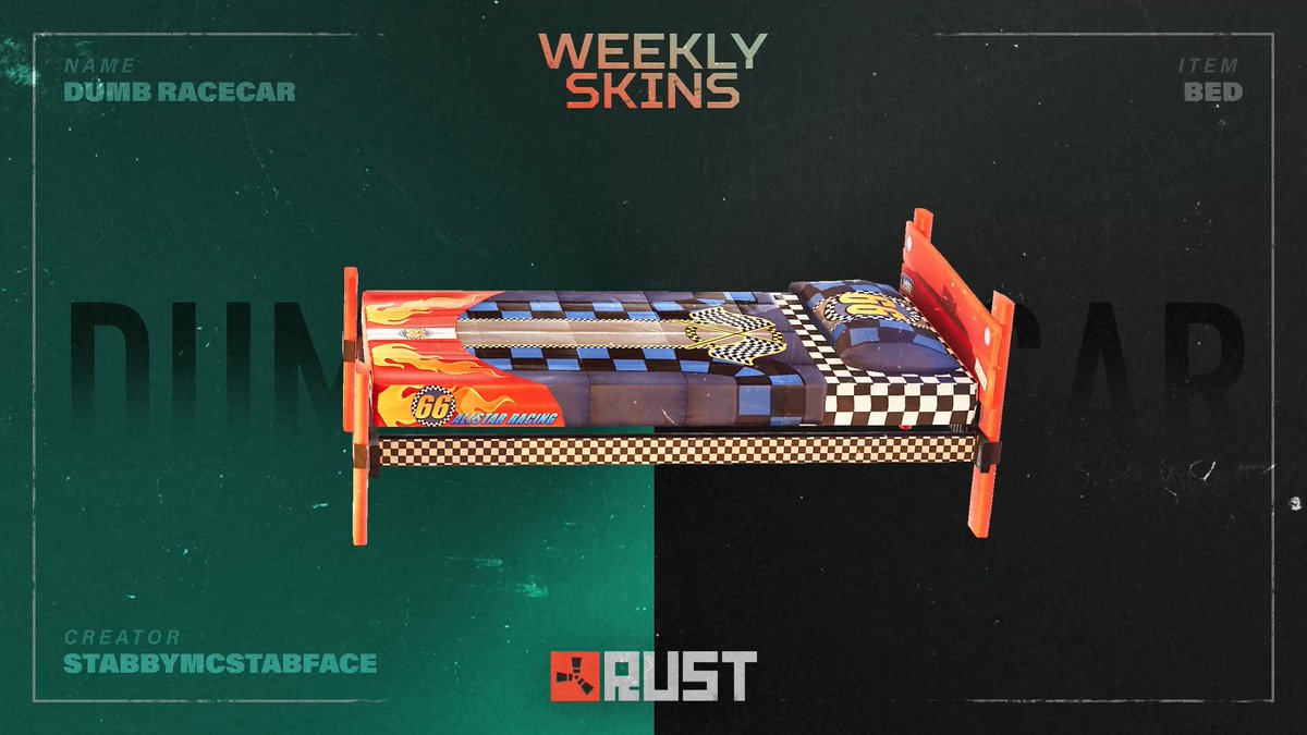 This week’s community-designed Rust skins are live on the Steam Item Store! ☢️🔫🛏️ Available for a limited time only, grab yours here: