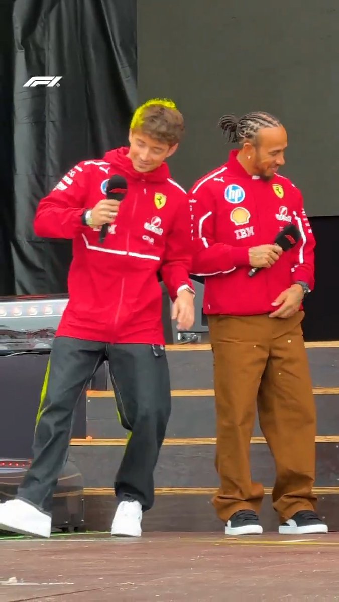 Charles and Lewis have got the moves 🕺🕺 #F1 #BrazilGP Scuderia Ferrari HP
