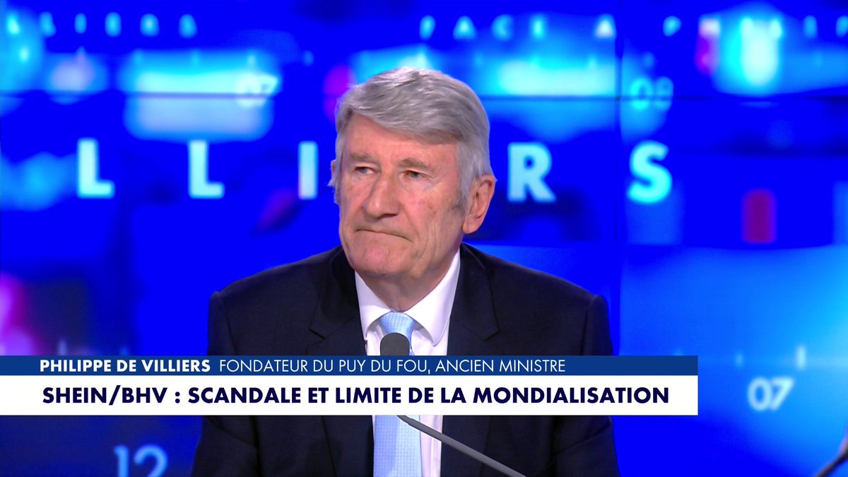 Arrivée de Shein au BHV : «Ce à quoi nous assistons, c'est à la "défrancisation" de l'économie française», déplore Philippe de Villiers, dans #FaceaPhilippeDeVilliers