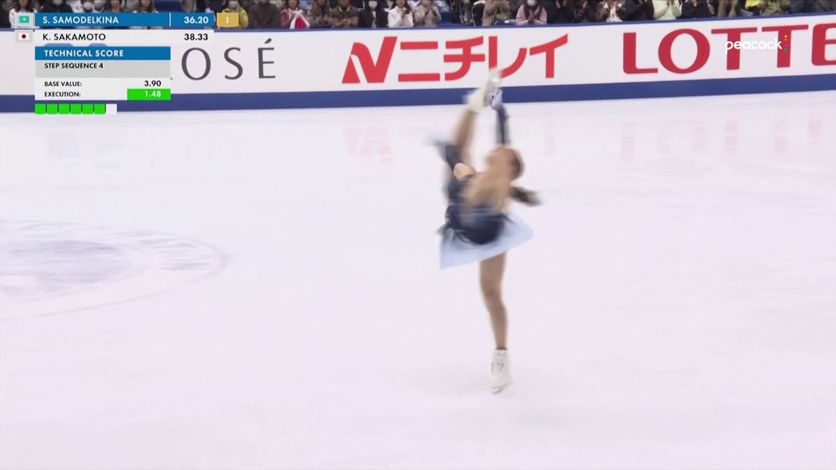 Japan's Kaori Sakamoto dazzles in a 77.05 short program at the ISU Grand Prix's stop in Osaka. 🇯🇵