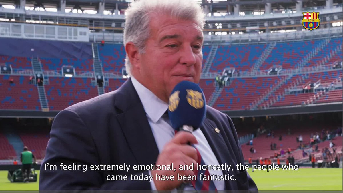 President Laporta's message from Spotify Camp Nou.