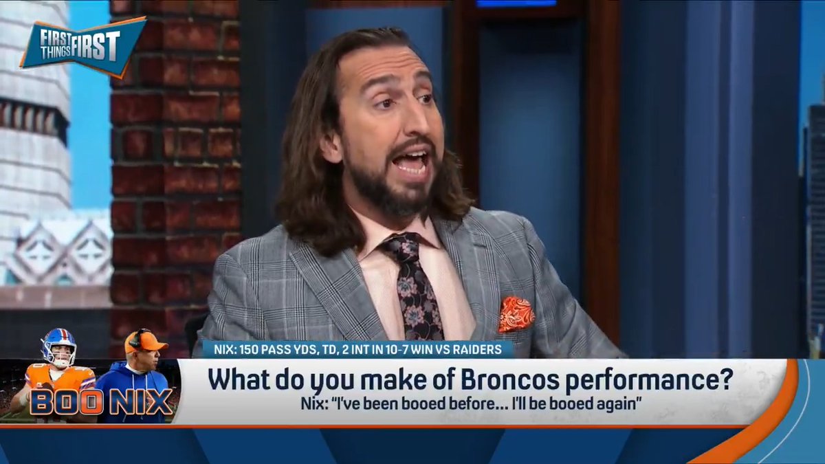 'Welcome to the party, pal. It's what it's been every single week. He's going to be the worse QB in the playoffs." nick wright on Bo Nix's struggles on TNF vs. Raiders