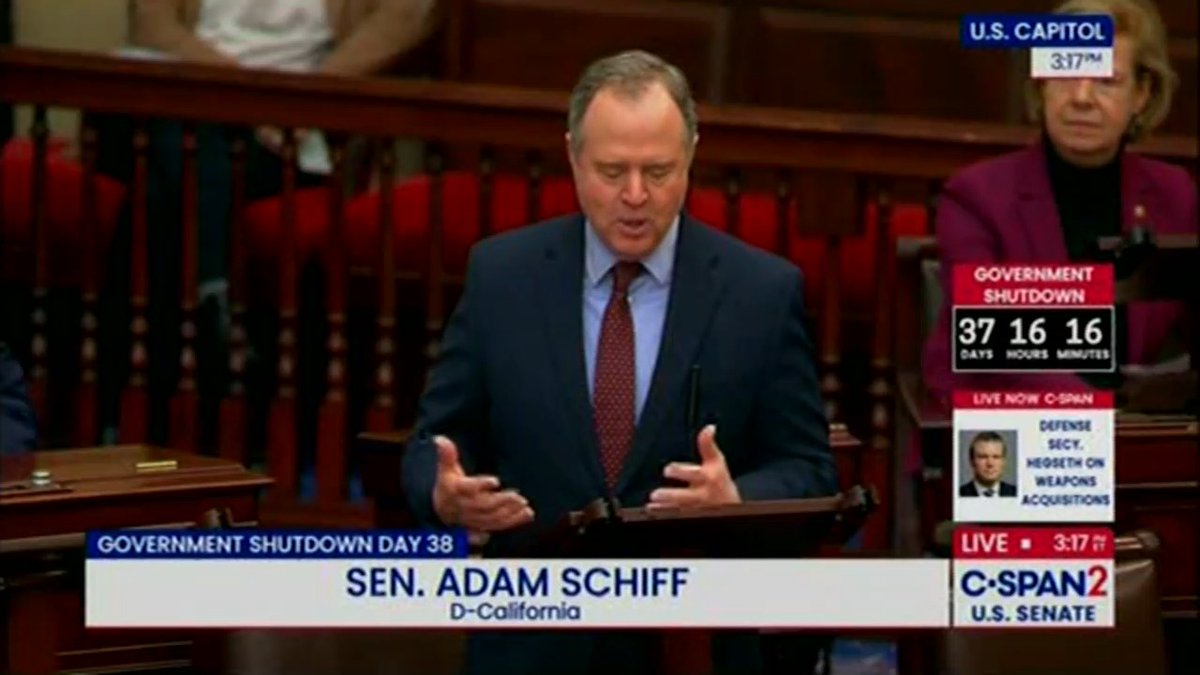 Sen. Schiff: One of my constituents wrote to me said, 'My insurance plan is $752 per month, and using most but not all of the tax credit, my monthly premium is $200 per month. I'm currently single and retired. If all the credits go away for 2026, this will wipe me out, and I will likely go without insurance, even though I know that's not a good idea.' There are so many seniors who will be in this position.
