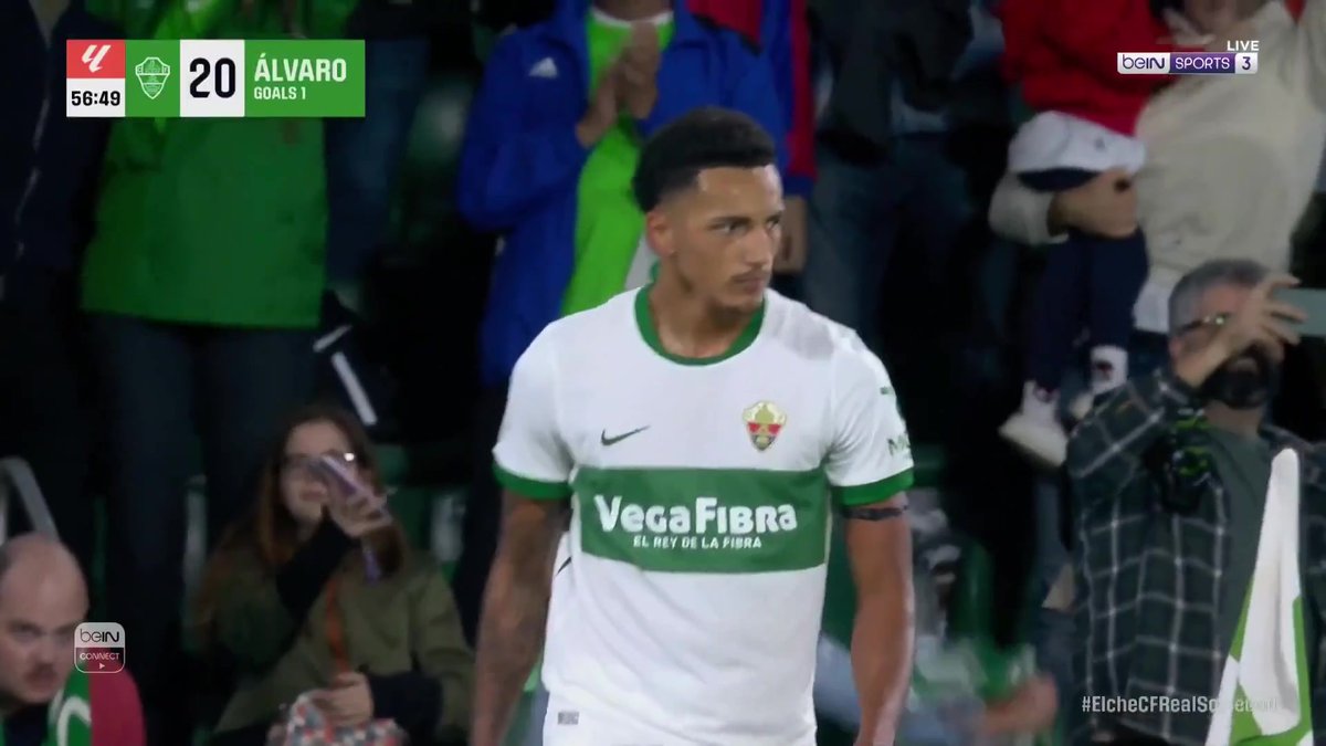 ألفارو رودريغيز يفتتح التسجيل لإلتشي في شباك ريال سوسييداد #الدوري_الإسباني #إلتشي #ريال_سوسييداد