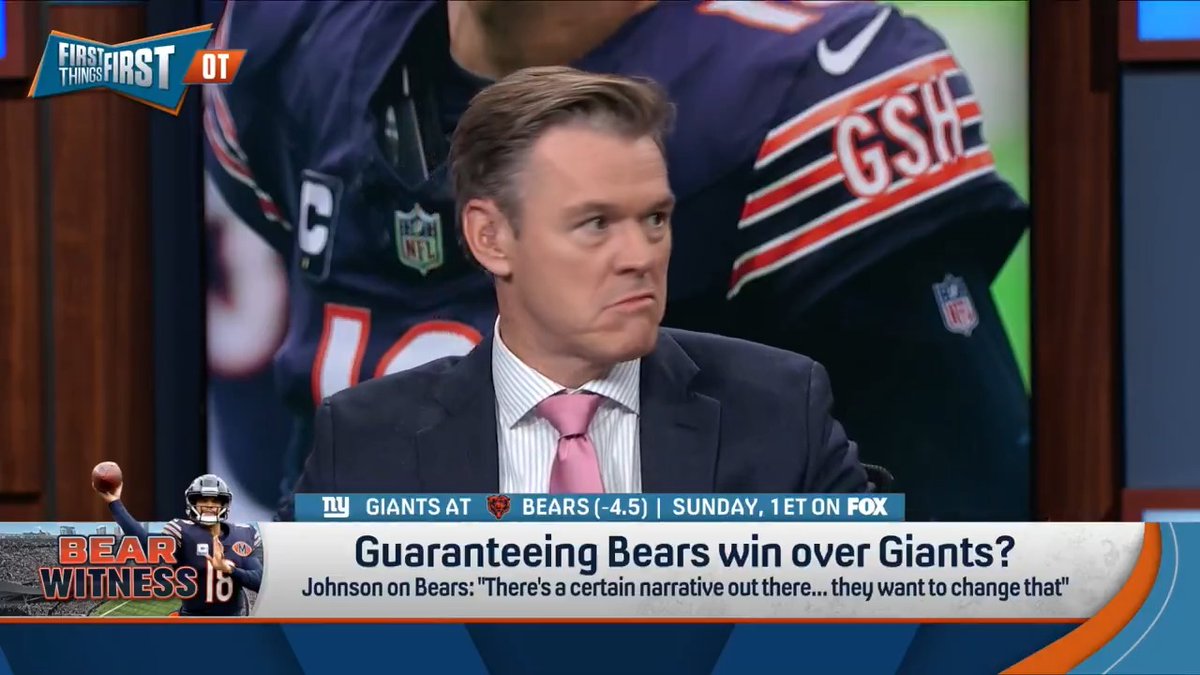 .Wildes has an announcement... "I am willing to GUARANTEE that Caleb Williams and Ben Johnson will beat the Giants and I become the Bears guy on the show."