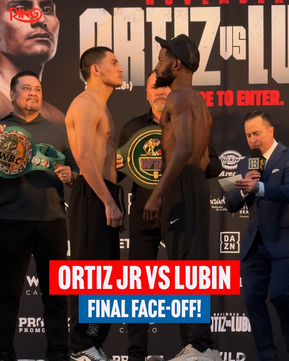 The final face-off between Vergil Ortiz Jr and Erickson Lubin ahead of their clash Saturday on DAZN 😤 Who you got? 🤔