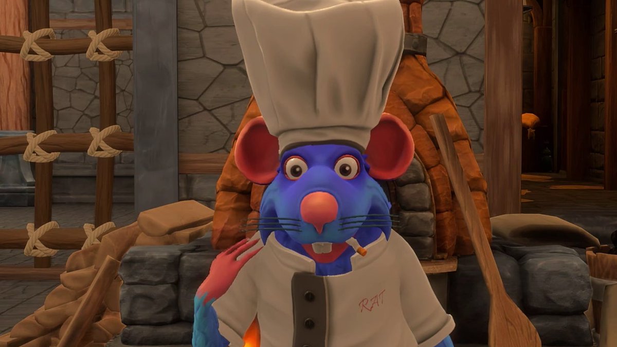 Lead a medieval restaurant with a team of rats in Restaurats! Cook food, throw it at the guests, and become a legendary rat chef to orcs, vampires, and more! Available now on Steam. 🐀